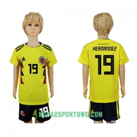 Koszulka Kolumbia Hernandez 19 Dziecięcy Mistrzostwa Świata 2018 Domowe Stroje Piłkarskie